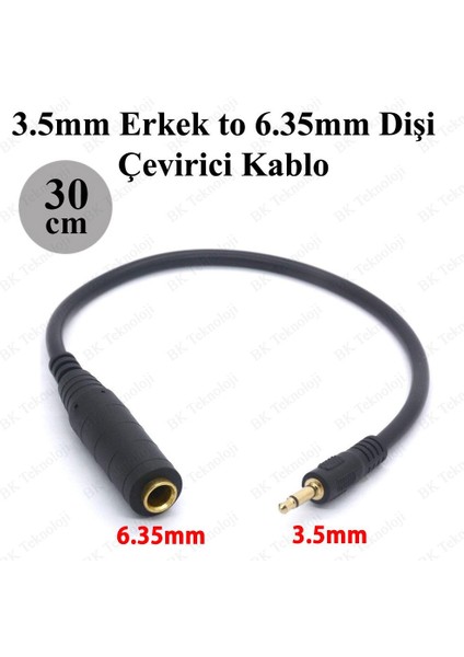 3.5mm Mono Erkek - 6.35MM Dişi Dönüştürücü Ses Kablosu fiyatları