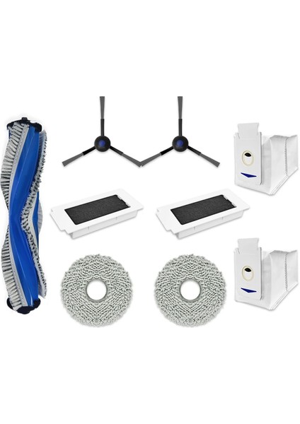 Ecovacs Debot T30 Pro Omni / T30 Pro Vakum Aksesuarları Ana Yan Fırça Hepa Filtre Paspas Bezi Toz Torbası (Yurt Dışından)