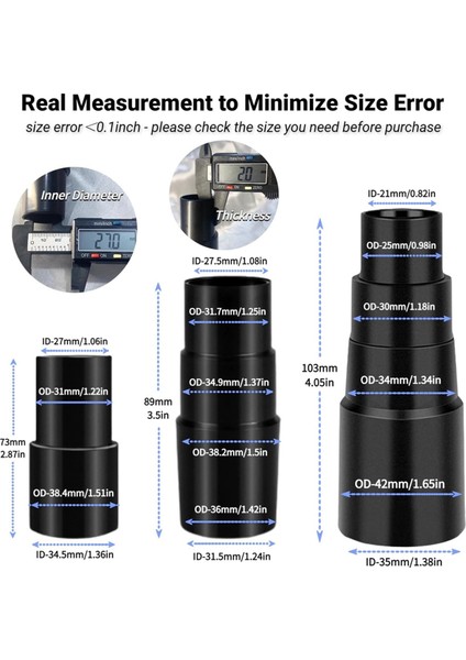 3 Paket Evrensel Vakum Hortumu Adaptörü Islak Kuru Vakum Dönüştürücü Redüktör Ek Parçaları Elektrikli Süpürge Için (Yurt Dışından) fiyatları