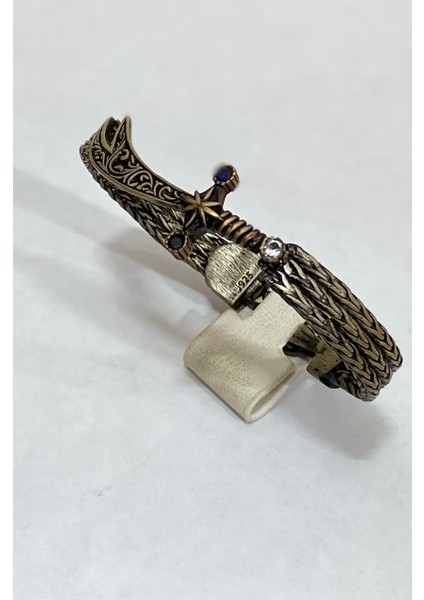 Kelepçeli Kılıç Gümüş Erkek Bileklik modelleri