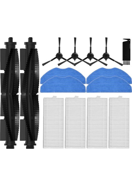 360 S8/s8 Artı Robotlu Süpürge Yedek Yedek Parça Aksesuarları Ana Yan Fırça Hepa Filtre Paspas Bezi (Yurt Dışından)