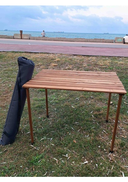 Rulo Katlanır Sistem Ahşap Kamp Piknik Masası fırsatları