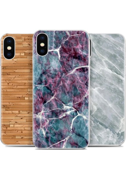 Ally Iphone x Xs Mermer Desenli Soft Silikon KILIF-(1903)