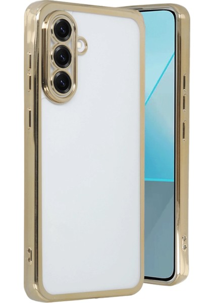 Newface Samsung Galaxy A56 Kılıf Razer Lensli Silikon - Gold