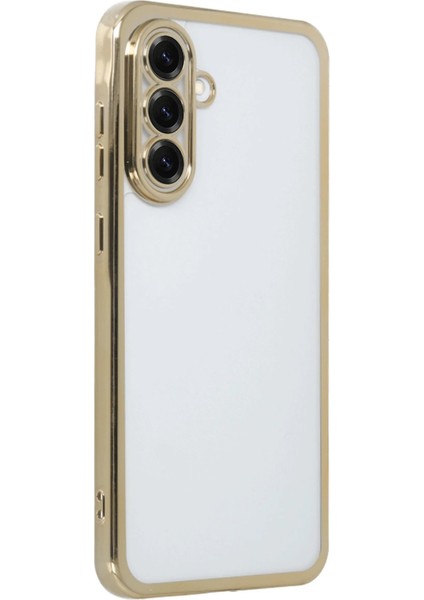 Newface Samsung Galaxy A56 Kılıf Razer Lensli Silikon - Gold fiyatları