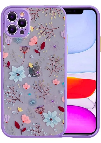 iPhone 12 Pro 6.1inç Kamera Korumalı Çiçek Desenli Silikon KILIF-(1903) fiyatları