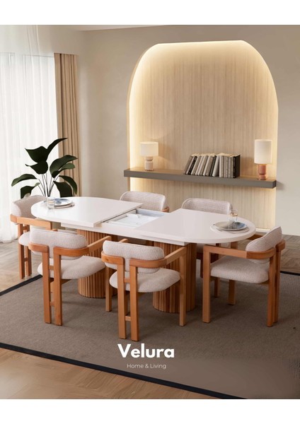 Almina Yemek Odası Takımı (Yemek Masası + 4 Adet Sandalye modelleri