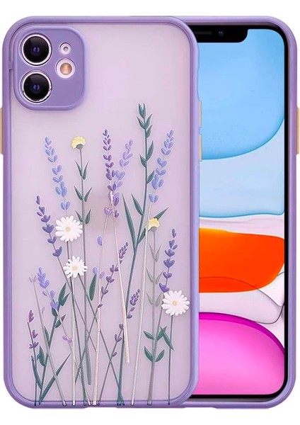 iPhone 12 6.1inç Kamera Korumalı Çiçek Desenli Silikon KILIF-(1903) fiyatları