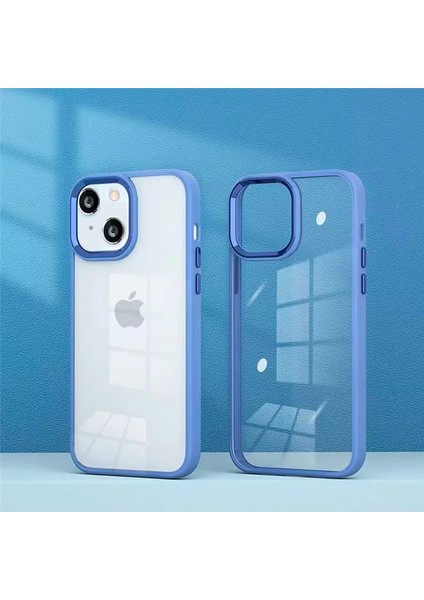 Ally iPhone 13 6.1inç Kılıf Parlak Renkli Çerçeveli Ultra Lüx Tpu Silikon KILIF-(1903)