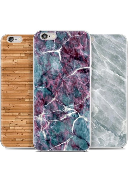 Iphone 7 Plusiphone 8 Plus Mermer Desenli Soft Silikon KILIF-(1903)