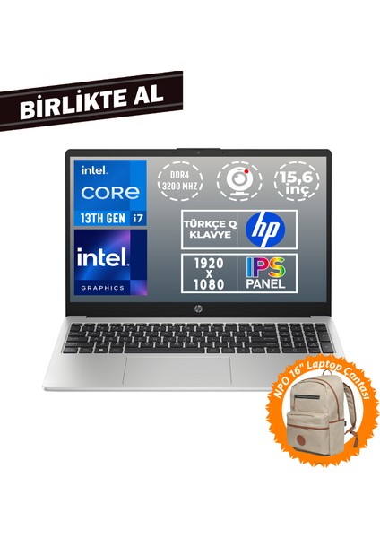 250 G10 I7-1355U 16GB 512GB SSD 15.6" Fhd Freedos + Çanta B2PH1ES 031