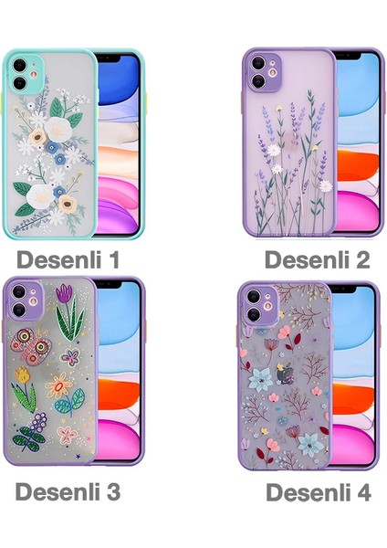 iPhone 12 Mini 5.4inç Kamera Korumalı Çiçek Desenli Silikon KILIF-(1903) fiyatları