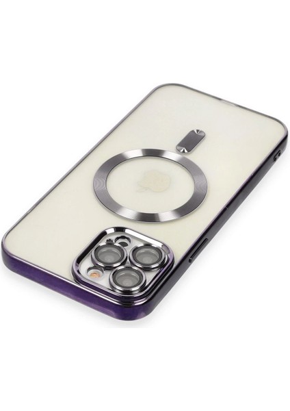 Newface iPhone 12 Pro Max Kılıf Kross Magneticsafe Kapak - Mor modelleri
