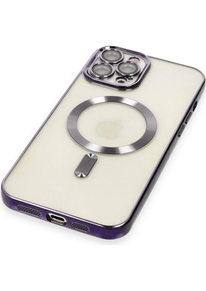Newface iPhone 12 Pro Max Kılıf Kross Magneticsafe Kapak - Mor fırsatları