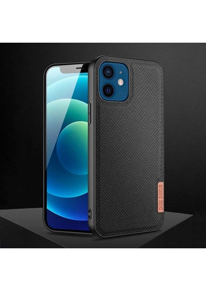 Dux Ducis Fino Serisi iPhone 12 -12 Pro 6.1inç Kılıf Premium Dokuma Silikon KILIF-(1903) fırsatları