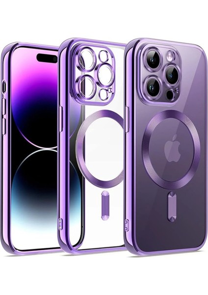 Newface iPhone 12 Pro Kılıf Kross Magneticsafe Kapak - Mor
