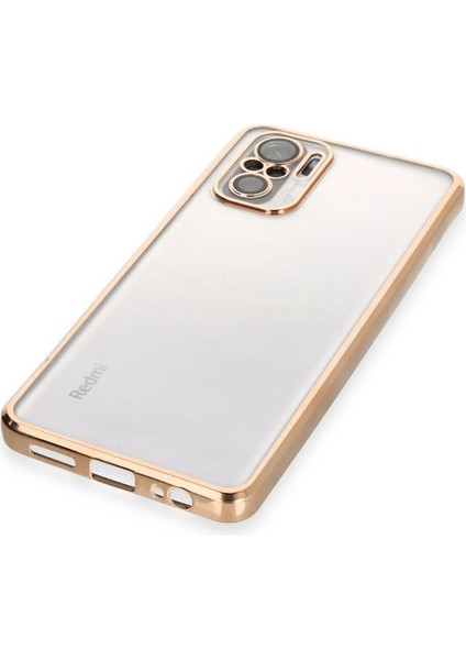 Newface Xiaomi Redmi Note 10 Kılıf Razer Lensli Silikon - Gold fırsatları