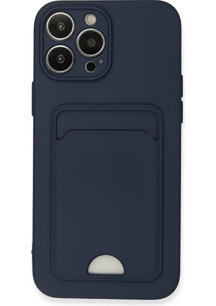 Newface iPhone 13 Pro Max Kılıf Kelvin Kartvizitli Silikon - Lacivert