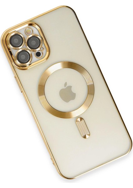 Newface iPhone 12 Pro Max Kılıf Kross Magneticsafe Kapak - Gold modelleri