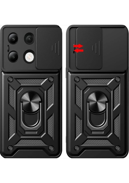 Newface Xiaomi Redmi Note 13 4g Kılıf Pars Lens Yüzüklü Silikon - Gold modelleri