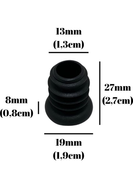 Yuvarlak Demir Profil Iç Tapa Geçme Plastik Ayak Geçme Koruma PLASTIĞI(19MM)(SİYAH) indirimleri