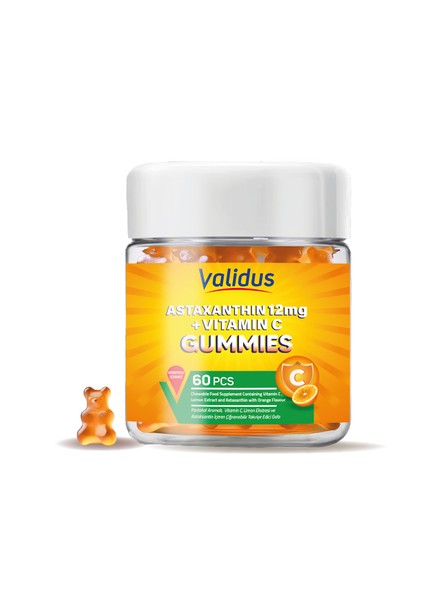 Astaksantin 12 Mg Vitamin C Gummıes