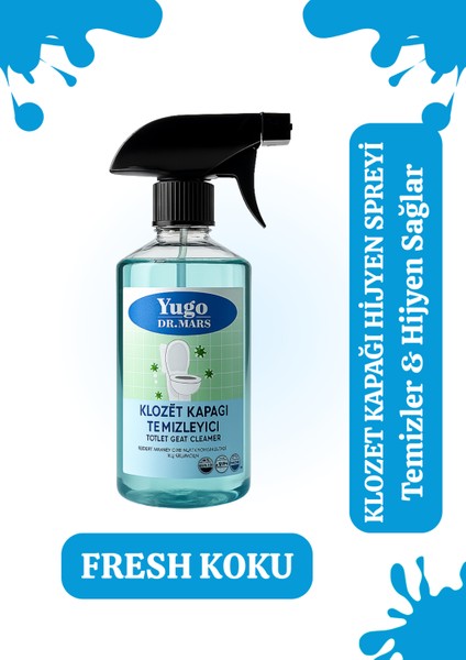 Klozet Kapağı Temizleyici Yüzey Dezenfektan Sprey Hijyen 500ML ( 2 Adet) fırsatları