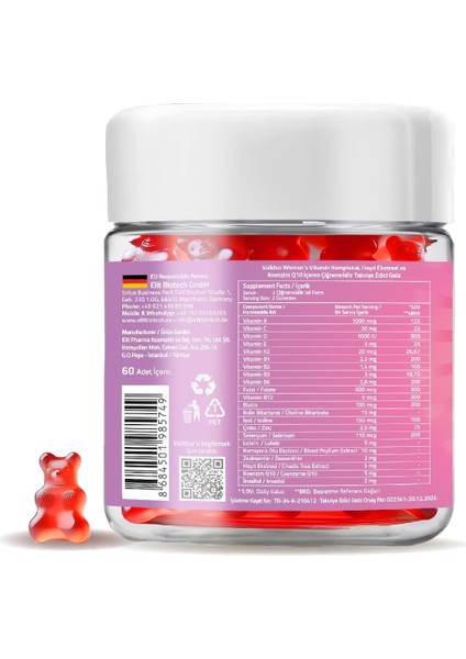 Womens 50+ 60 Gummies fiyatları