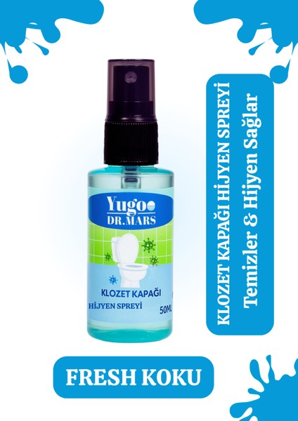 Klozet Kapağı Temizleyici Yüzey Dezenfektan Sprey Seyahat Boy Hijyen 50ML