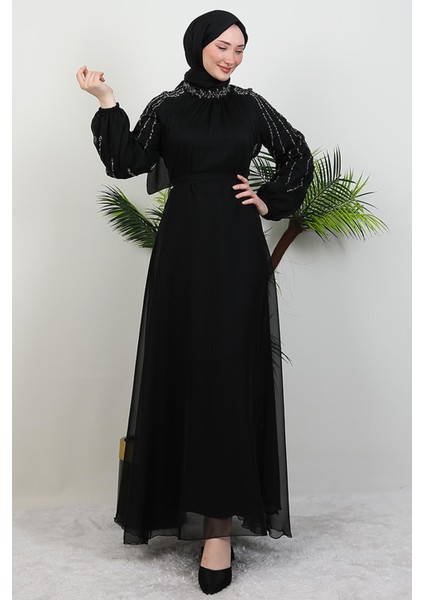 Helen Taşlı Janjan Elbise Siyah fiyatları