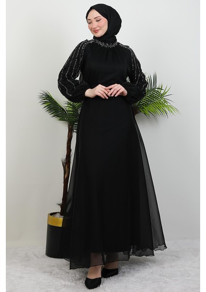 Helen Taşlı Janjan Elbise Siyah fırsatları