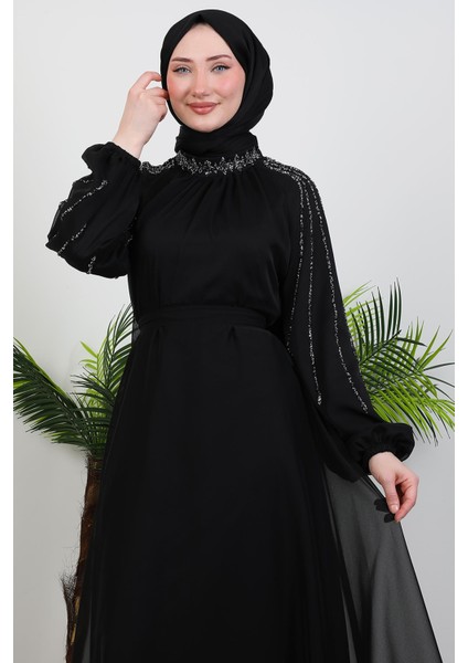 Helen Taşlı Janjan Elbise Siyah indirimleri