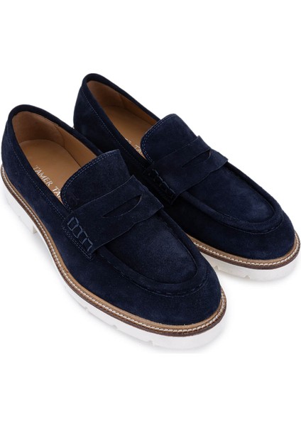 Erkek Hakiki Deri Lacivert Süet Loafer Ayakkabı 325 55368 Erk Ayk Y25 Lacı Suet fiyatları