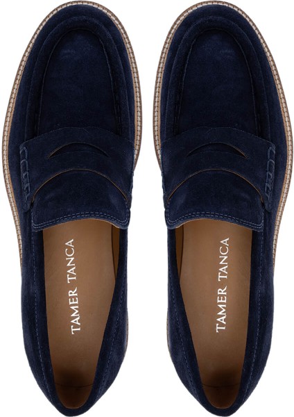 Erkek Hakiki Deri Lacivert Süet Loafer Ayakkabı 325 55368 Erk Ayk Y25 Lacı Suet indirimleri