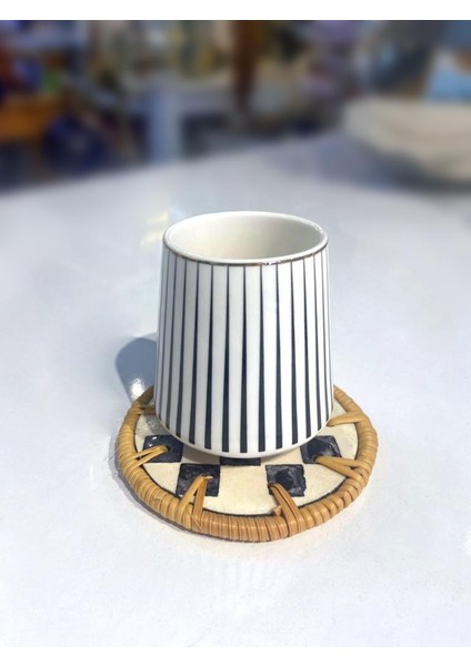 Damalı Tekli Bardak Altlığı 10CM fiyatları