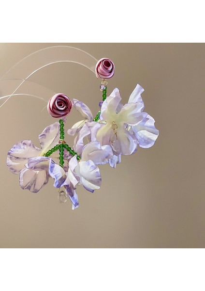 Yeni Gümüş Iğne Çiçek Kolye Küpe Tatil Tarzı Küpe Mori Taze Broş Sınıf Dekoratif Tatlı Küpe (Yurt Dışından)