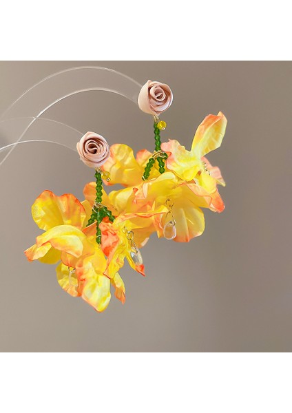 Yeni Gümüş Iğne Çiçek Kolye Küpe Tatil Tarzı Küpe Mori Taze Broş Sınıf Dekoratif Tatlı Küpe (Yurt Dışından)