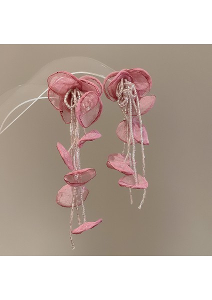 Yeni Gümüş Iğne Çiçek Kolye Küpe Tatil Tarzı Küpe Mori Taze Broş Sınıf Dekoratif Tatlı Küpe (Yurt Dışından)