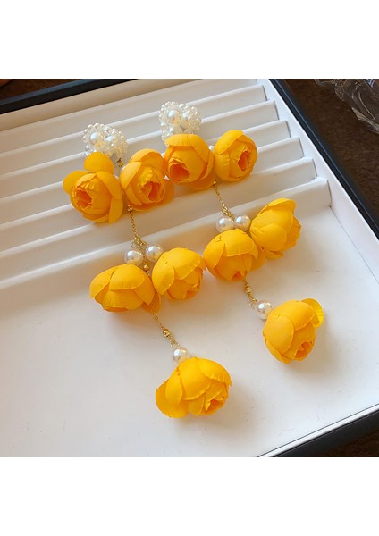 Yeni Gümüş Iğne Çiçek Kolye Küpe Tatil Tarzı Küpe Mori Taze Broş Sınıf Dekoratif Tatlı Küpe (Yurt Dışından)