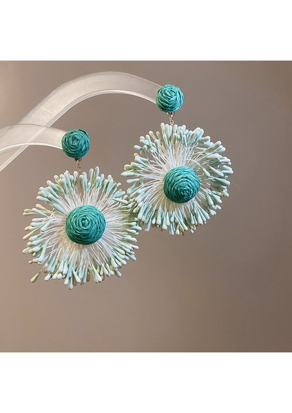 Yeni Gümüş Iğne Çiçek Kolye Küpe Tatil Tarzı Küpe Mori Taze Broş Sınıf Dekoratif Tatlı Küpe (Yurt Dışından)