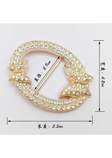 Hafif Lüks Inci Elmas Taklidi Bel Düğmesi Alaşımlı Malzeme ile Etek Köşe Düğüm Düğmesi Zarif Çok Yönlü Stil (Yurt Dışından)