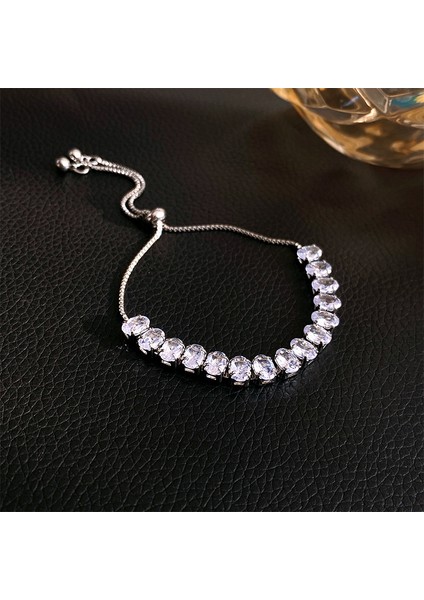 Yeni Zirkonya Çekilebilir Bilezik Hafif Lüks Kıdemli Mizaç Duygusu Bilezik Mücevherat Sınıfı Broş Takı (Yurt Dışından)