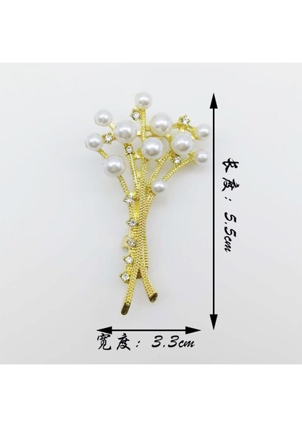 Hafif Lüks Inci Elmas Taklidi Bel Düğmesi Alaşımlı Malzeme ile Etek Köşe Düğüm Düğmesi Zarif Çok Yönlü Stil (Yurt Dışından)