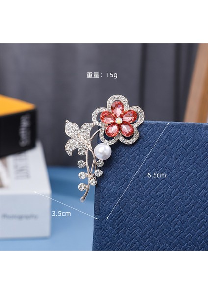 Broş Kıdemli Işık Duygusu Lüks Kadın Korsaj Kristal Inci Yüksek Dereceli Pimler Çift Kullanımlı Mücevher Sınıfı Aksesuarlar (Yurt Dışından)
