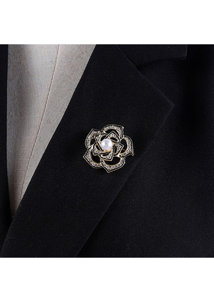 Hafif Lüks Inci Elmas Taklidi Bel Düğmesi Alaşımlı Malzeme ile Etek Köşe Düğüm Düğmesi Zarif Çok Yönlü Stil (Yurt Dışından)