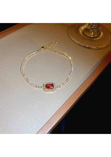 Yeni Zirkonya Çekilebilir Bilezik Hafif Lüks Kıdemli Mizaç Duygusu Bilezik Mücevherat Sınıfı Broş Takı (Yurt Dışından)