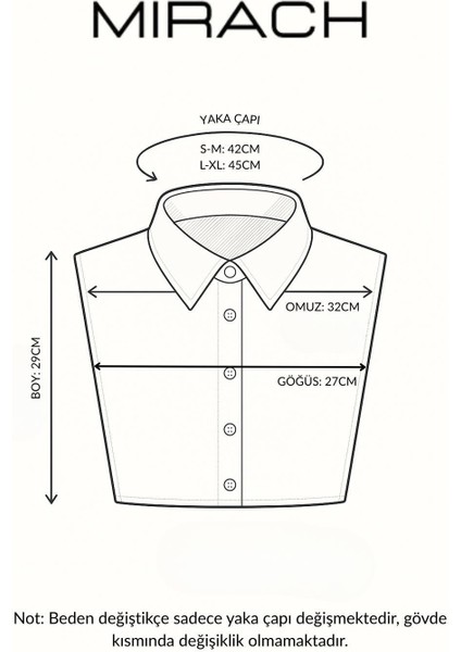 Mırach 2'li Paket Sivri Gömlek Yakası Seti - Siyah ve Beyaz | Çıkarılabilir Yaka | Tesettür Yaka | Içlik Yaka