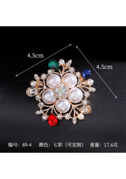 Broş Kıdemli Işık Duygusu Lüks Kadın Korsaj Kristal Inci Yüksek Dereceli Pimler Çift Kullanımlı Mücevher Sınıfı Aksesuarlar (Yurt Dışından)