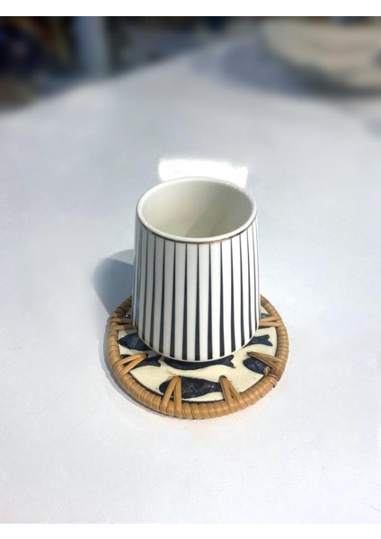 Balık Desen 6'lı Bardak Altlığı 10CM fiyatları