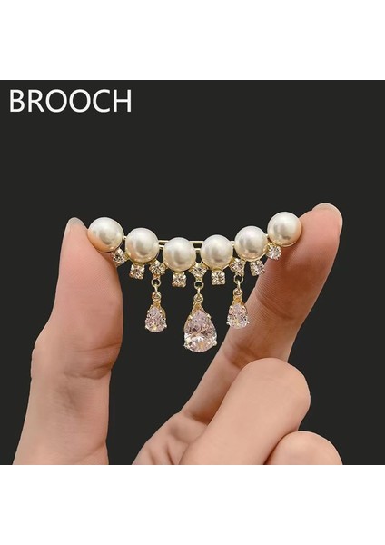 Yeni Inci Broş Kıdemli Pin Tüy Yağ Damlası Kakma Elmas Korsaj Karikatür Taklidi Broş Aksesuarları Dıy Sınıf Mücevher (Yurt Dışından)